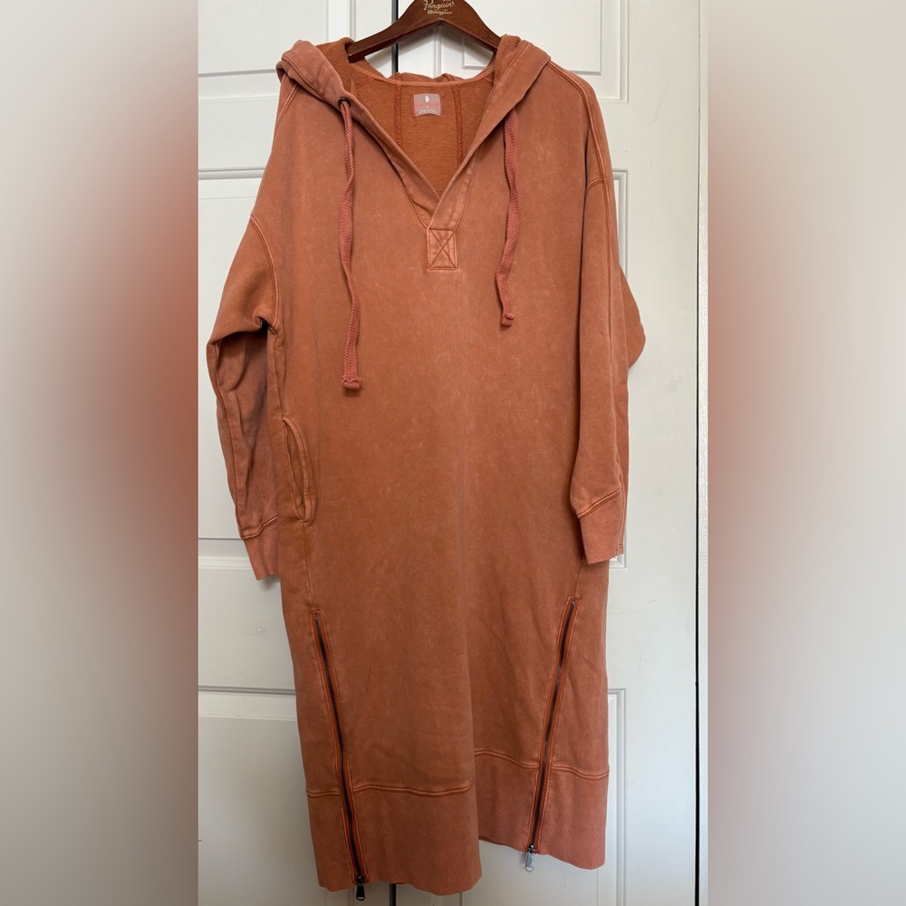 NWT Free People Movement / Rust Orange Hoodie Dress / S